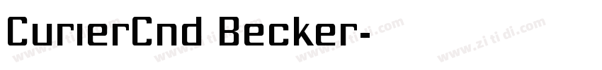 CurierCnd Becker字体转换